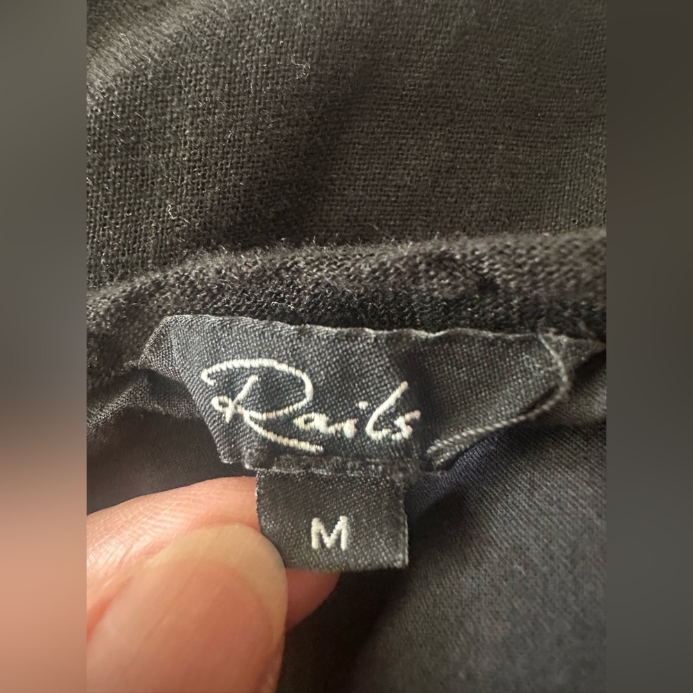 Rails Black High Low Ruffled Sundress Size M - image 4